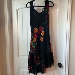 Vintage 90’s Essex asymmetrical bedazzled corset back dress size M